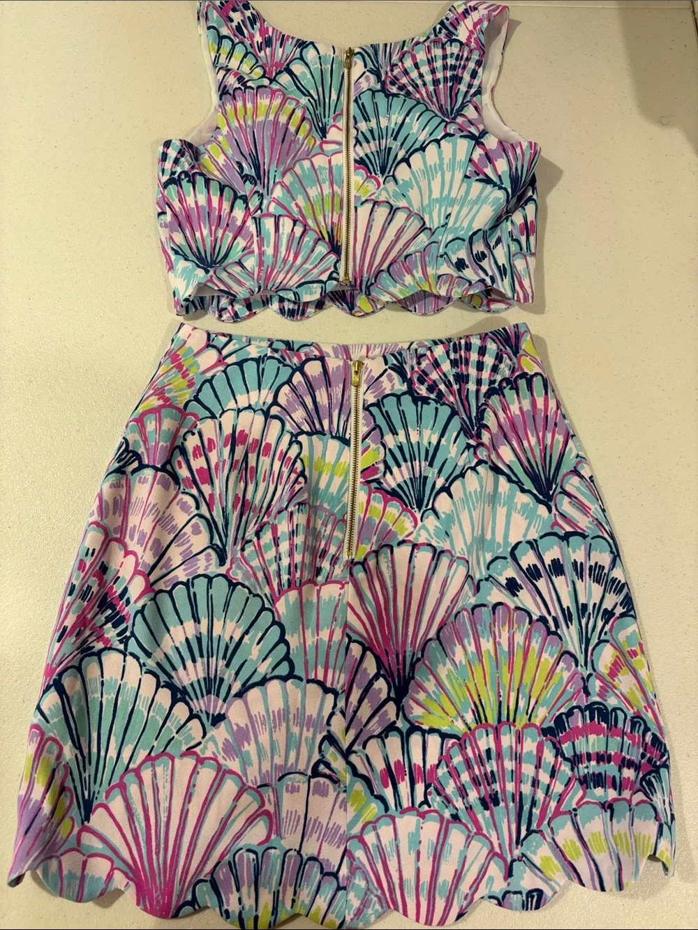 Lilly Pulitzer Seashell Print Two-Piece Set in Pastel Multi